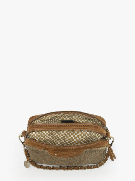 Cross Body Tas Vintage Leder Mila louise Bruin vintage 2367XPAV ander zicht 2